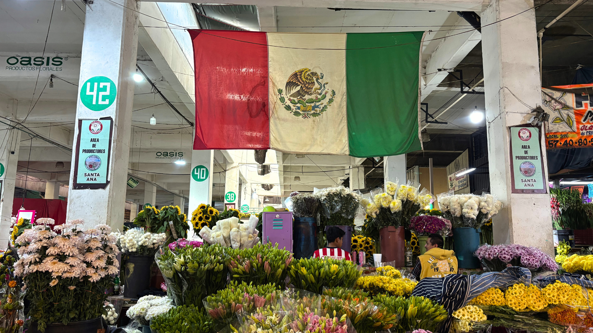 Bandera de México en el mercado